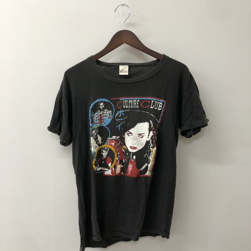 【中古品】【メンズ】  USED 80’s CULTURE CLUB S/S TEE VINTAGE 80年月日 一般教養野球クラブ 遊撃手捩り プルオーバー 半袖 トップス ヴィンテージ 145-250917-KS-14-tei 大きさ：L 色つや：黒いこと 生生世世Net店