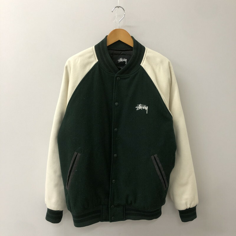 STUSSY 2トーン ウール バーシティ ジャケット スタジャン XL 希少 STUSSY 2トーン ウール バーシティ ジャケット スタジャン XL