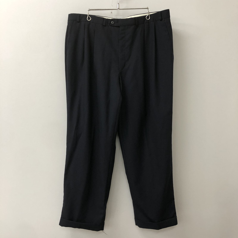 古着 00s ラルフローレン シルク ワイド スラックス 極太 パンツ ブラック old Polo by Ralph Lauren Wool Slacks Gray SIZE 34 ポロラルフ