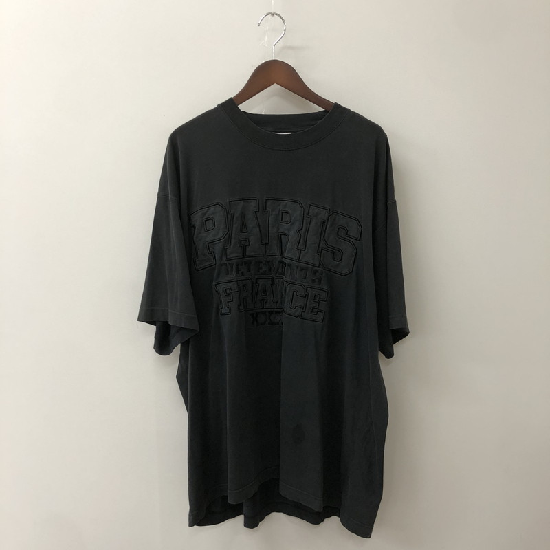 百貨店SALE 20%OFF~【中古品】【メンズ】  VETEMENTS ヴェトモン PARIS XXXL S/S T-SHIRT 光の都市 遊撃手衣袂 ティーシャツ トップス 半袖 141-250920-ts-10-tei 大きさ：XS 色つや：黒いこと 生生世世Net店