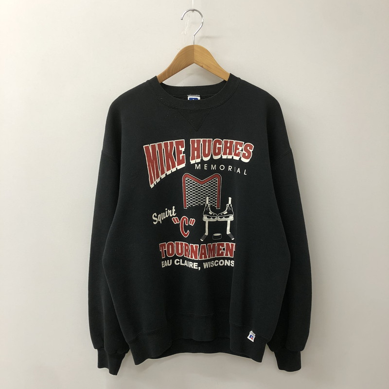 【中古品】【メンズ】 RUSSELL ATHLETIC ラッセルアスレティック 90’s L/S CREWNECK SWEAT 90年代 ロングスリーブ クルーネック スウェット トップス トレーナー USA製 145-250922-KS-09-tei サイズ：L カラー：ブラック 万代Net店