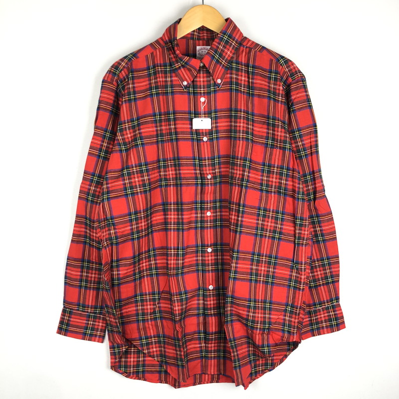 【中古品】Brooks Brothers ブルックスブラザーズ 80’s FLANNEL SHIRT VINTAGE MADE IN USA 80年代 フランネル シャツ トップス 長袖 ヴィンテージ USA製 145-250928-ts-06-tei サイズ：16-R カラー：チェック 万代Net店