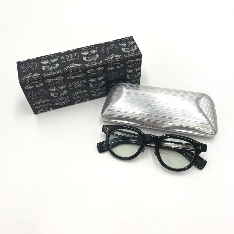 【中古品】【メンズ】  EYEVAN アイヴァン EYEVAN7285 MODEL 340 アイヴァン7285 黒眼鏡 アイウェア 203-251003-ks-08-tei 大きさ：46ロ24-145 色つや：黒いこと 生生世世Net店
