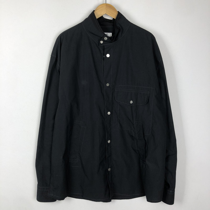 百貨店SALE 20%OFF~【中古品】【メンズ】 HERMES エルメス BOXY FIT OVERLAP POCKET COTTON SHIRT H466100H2 ボクシーフィット 重なり隠し 綿織物ティーシャツ 長袖 トップス 141-251009-ks-20-tei 大いさ：41 色合い：黒いこと 生生世世Net店