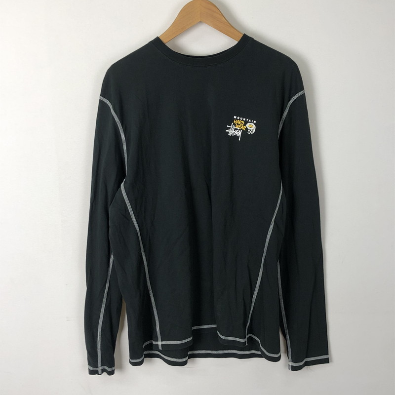 【中古品】【メンズ】 STUSSY ステューシー × MOUNTAIN HARDWEAR 山岳ハードウエア 別注 共同研究 L/S TEE ロング捩り プルオーバー 長袖 トップス 142-251031-yo-07-tei 大きさ：L 色つや：Stealth Grey 生生世世Net店