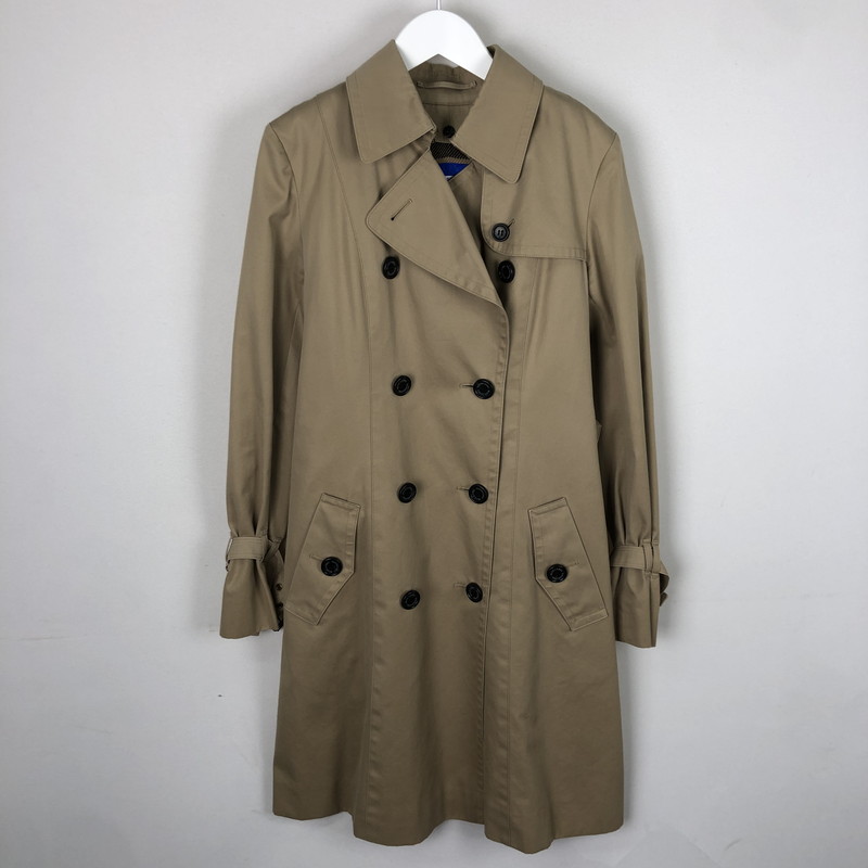 【中古品】【レディース】 BLUE LABEL CRESTBRIDGE ブルーレーベル クレストブリッジ TRENCH COAT 55A10-200-42 トレンチコート ライトアウター 168-251102-yy-26-tei サイズ：40 カラー：ベージュ 万代Net店｜万代Net店