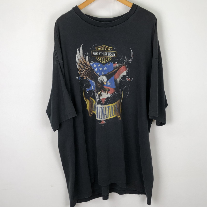 百貨店SALE 20%OFF~【中古品】【メンズ】 HARLEY DAVIDSON ハーレーダビッドソン DOMINATION S/S TEE  ドミネーション 遊撃手衣袂 ティーシャツ トップス 半袖 145-251115-ts-18-tei 大いさ：3XL 色合い：黒いこと 生生世世Net店