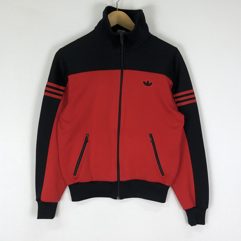 【中古品】【メンズ】 adidas アディダス 70\'s TREFOIL TRACK JACKET VINTAGE ATS-44F 70年代 トレフォイル トラックジャケット ライトアウター ジャージ ヴィンテージ 148-251128-yy-26-tei サイズ：2 カラー：レッド 万代Net店