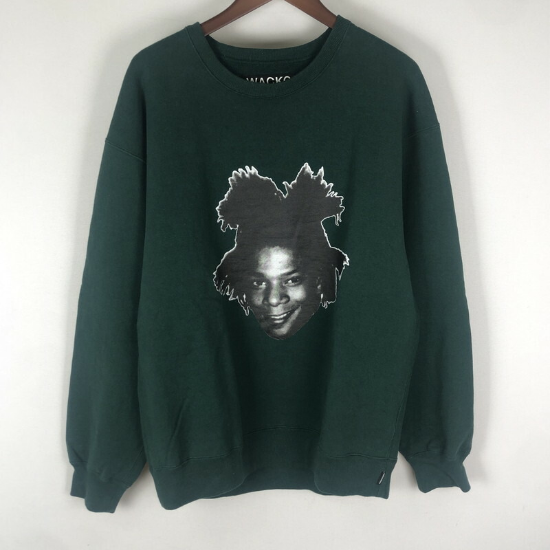 楽天市場】WACKO MARIA JEAN-MICHEL BASAQUIAT CREW NECK GRAY サイズL