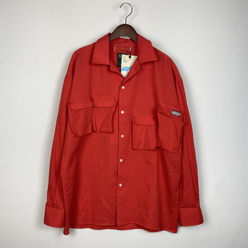 【中古品】【メンズ】 LEH レー 25FW ANARCHY POCKET SHIRTS LEH1082 アナーキー ポケット シャツ 長袖 トップス 140-251222-yo-15-tei サイズ：M カラー：レッド 万代Net店