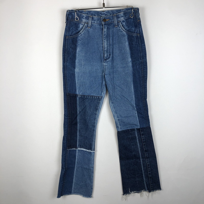 【中古品】【レディース】 Wrangler ラングラー PATCHWORK FLARE DENIM PANTS WL1666 パッチワーク フレア デニムパンツ ボトムス 171-251222-yy-20-tei サイズ：M カラー：インディゴ 万代Net店