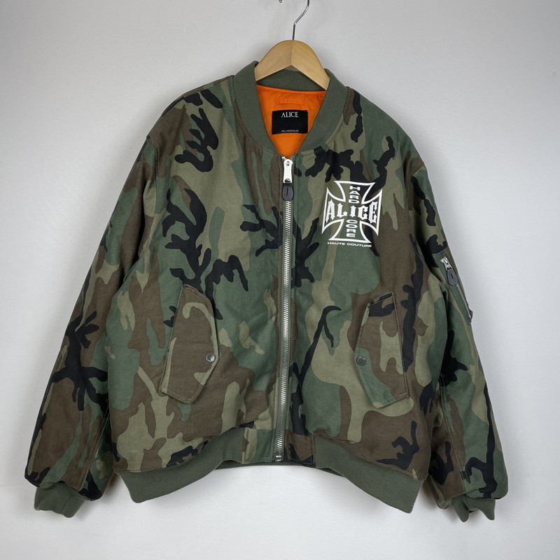 【中古品】【メンズ】  ALICE HOLLYWOOD アリスハリウッド ×  F.M.C.D エフエムシーディー 別注 コラボ ALICE CUSTOM BOMBER JACKET アリス カスタム ボンバー ジャケット アウター 141-260107-ks-16-tei サイズ：M カラー：TYPE 1 万代Net店
