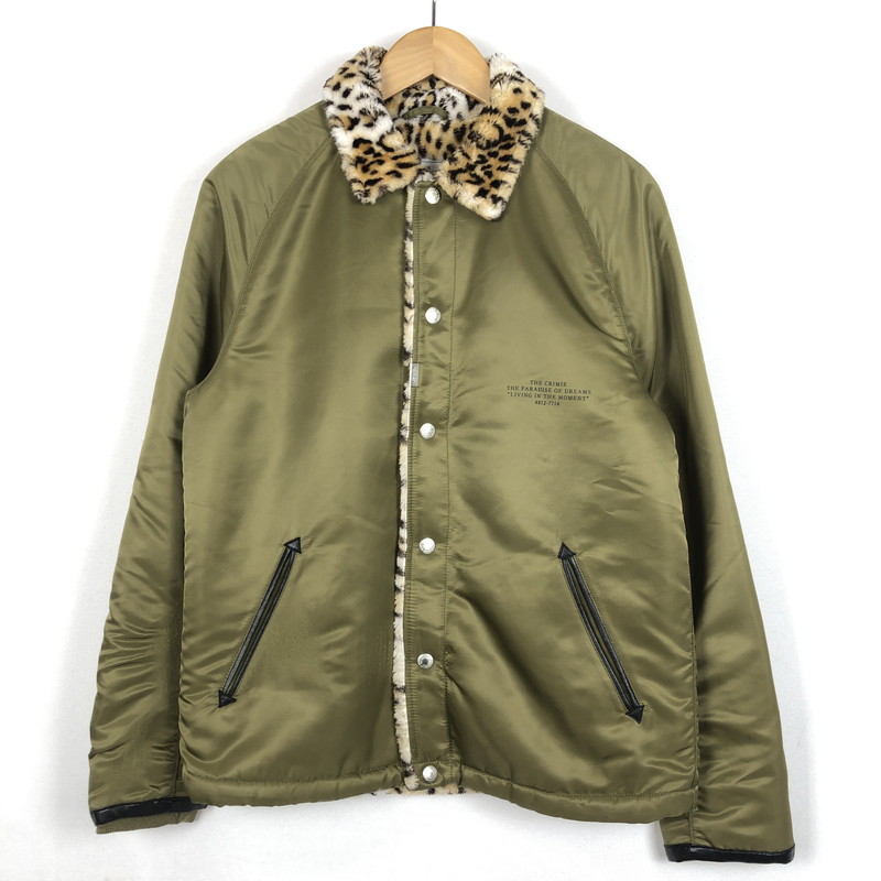 【現状渡し品】【メンズ】 CRIMIE クライミー LEOPARD BOA JACKET CR01-01K5-JK22 レオパード ボア ジャケット アウター 142-260109-yy-11-tei サイズ：M カラー：カーキ 万代Net店