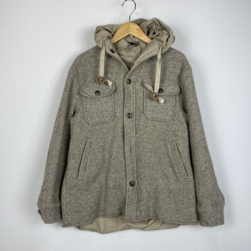 【中古品】【メンズ】 WOOLRICH ウールリッチ 70's REVERSIBLE JACKET VINTAGE 17075 70年代 リバーシブル ジャケット ライトアウター USA製 ヴィンテージ 144-260113-yy-29-tei サイズ：L カラー：ベージュ 万代Net店