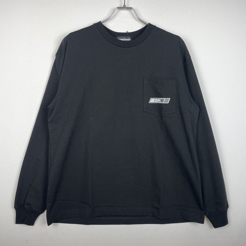 百貨店SALE 10%OFF~【中古品】【メンズ】  GOD SELCTION XXX ゴッドセレクショントリプルエックス L/S TEE GX-A25-LT-02 ロング捩り プルオーバー 長袖 トップス 142-260114-yy-23-tei 大きさ：S 色つや：黒いこと 生生世世Net店
