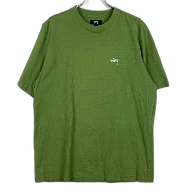【中古品】【メンズ】 STUSSY ステューシー STOCK LOGO S/S TEE 1140241 ストック ロゴ ショートスリーブ Tシャツ トップス 半袖 142-260124-ko-13-tei サイズ：L カラー：グリーン 万代Net店