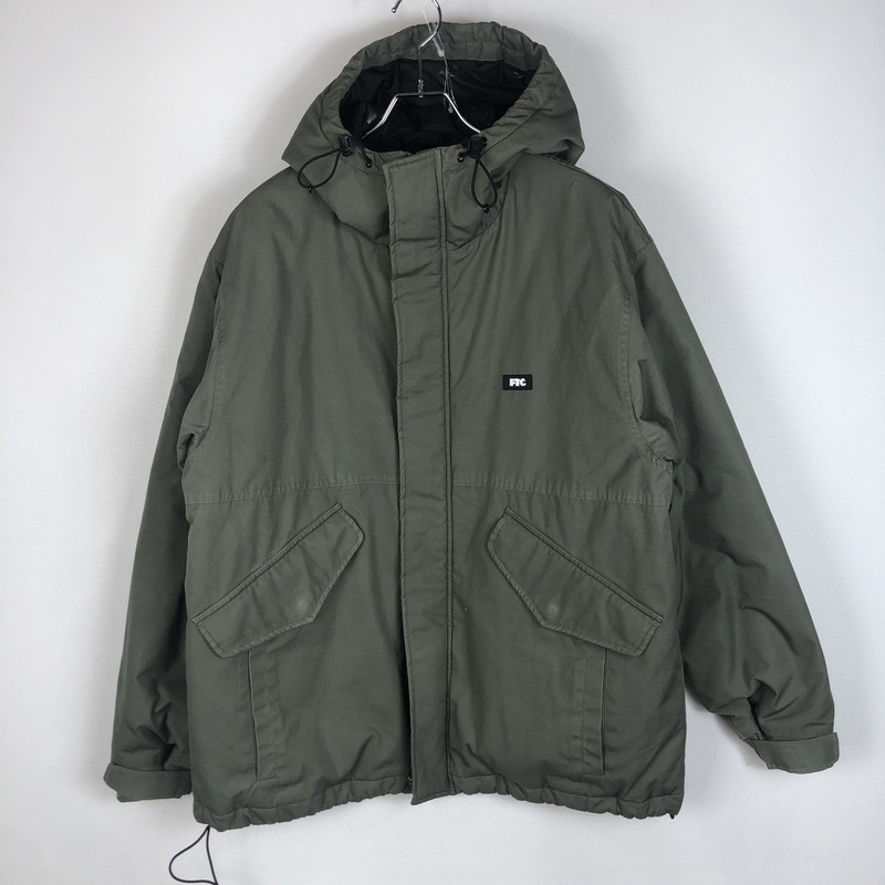 【中古品】【メンズ】 FTC エフティーシー VENTILE HOODED PUFFY JACKET FTC024AWJ06 ベンタイル フーデッド パフィージャケット アウター ダウンジャケット 142-260131-ko-09-tei サイズ：M カラー：カーキ 万代Net店