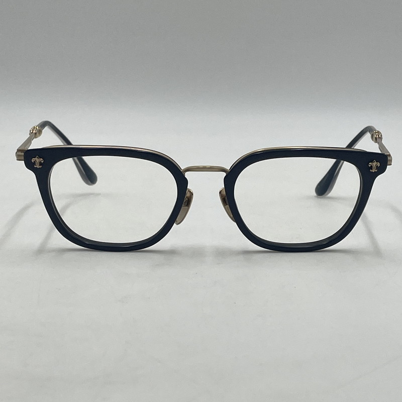 百貨店SALE 10%OFF~【中古品】【メンズ】 CHROME HEARTS クロムハーツ STRAPADICTOME ストラパディクトーム 眼鏡 アイウェア 添え物 190-260201-yy-01-tei 大いさ：51□21-148 色合い：米国海軍/ゴールド 生生世世Net店