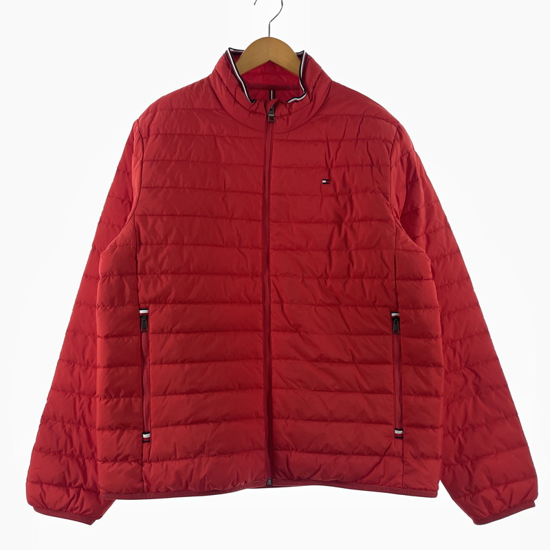 【中古品】【メンズ】 TOMMY HILFIGER トミーヒルフィガー LIGHTWEIGHT PACKABLE JACKET ライトウェイト パッカブル ジャケット アウター 147-260202-yo-03-tei サイズ：L カラー：レッド 万代Net店