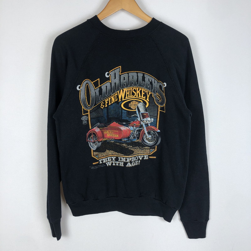 百貨店SALE 10%OFF~【現況乗り合い船品】【メンズ】 HARLEY DAVIDSON ハーレーダビッドソン SWEAT L/S SHIRT 汗水 ロング捩り プルオーバー トップス 長袖 145-260203-ko-28-tei 大きさ：M 色合い：黒いこと 未来永劫Net店