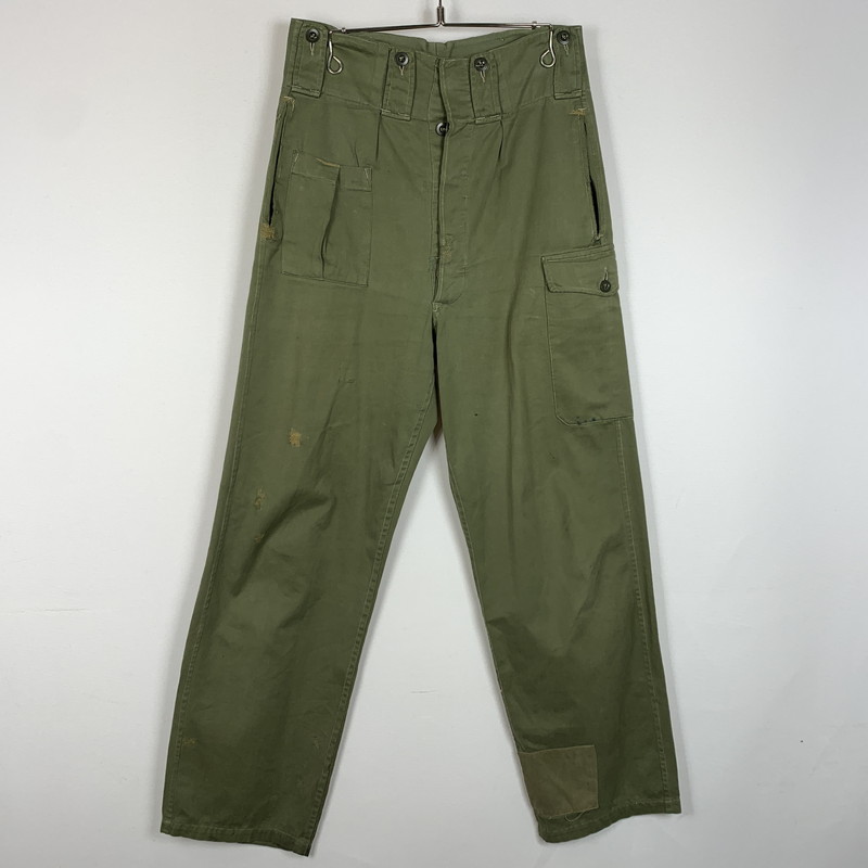【ジャンク品】【メンズ】 UNKNOWN FIELD COMBAT PANTS VINTAGE フィールド コンバット パンツ ボトムス ベルギー軍 P1960 ビンテージ 156-260205-ko-06-tei サイズ：サイズ不明 カラー：カーキ 万代Net店