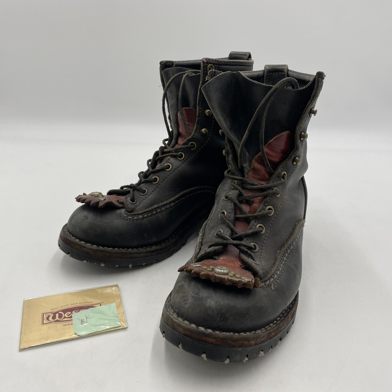 【現状渡し品】【メンズ】 WESCO ウエスコ JOBMASTER STUDS CUSTOM FALSE TONGUES BOOTS BK108100 ジョブマスター カスタム フォルスタン ブーツ シューズ 靴 164-260206-yo-01-tei カラー：ブラック 万代Net店｜万代Net店