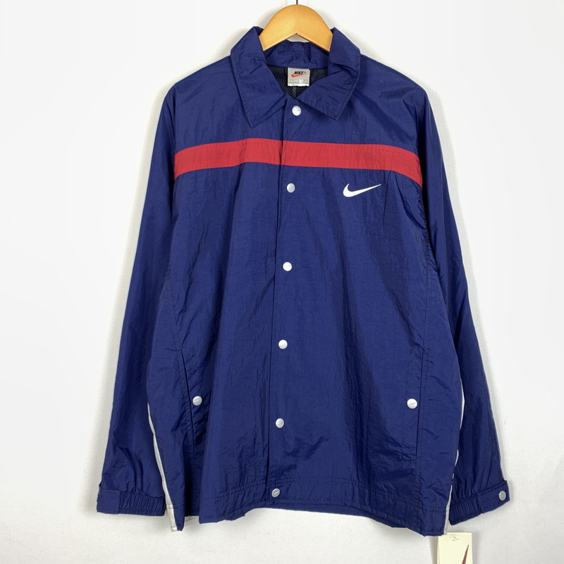 【中古品】【メンズ】 NIKE ナイキ 90's-00&rsquo;s COACH JACKET VINYAGE 90-2000年代 コーチジャケット ライトアウター ナイロンジャケット 148-260212-ko-01-tei サイズ：L カラー：トリコロール 万代Net店｜万代Net店