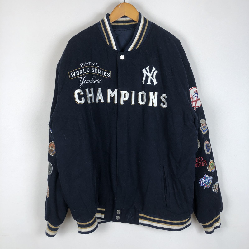 【中古品】【メンズ】 JH DESIGN ジェイエイチデザイン NEW YORK YANKEES CHAMPIONS REVERSIBLE WOOL JACKET ニューヨークヤンキース チャンピオン リバーシブル ウールジャケット アウター 147-260216-yo-20-tei サイズ：2XL カラー：ネイビー 万代Net店 12,045円