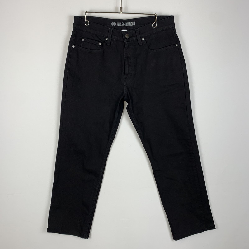 【中古品】【メンズ】 HARLEY DAVIDSON ハーレーダビッドソン ORIGINAL STRAIGHT JEAN 96492-22VM オリジナル ストレート ジーン ボトムス デニムパンツ ジーンズ 156-260227-ks-21-tei サイズ：33 カラー：ブラック 万代Net店