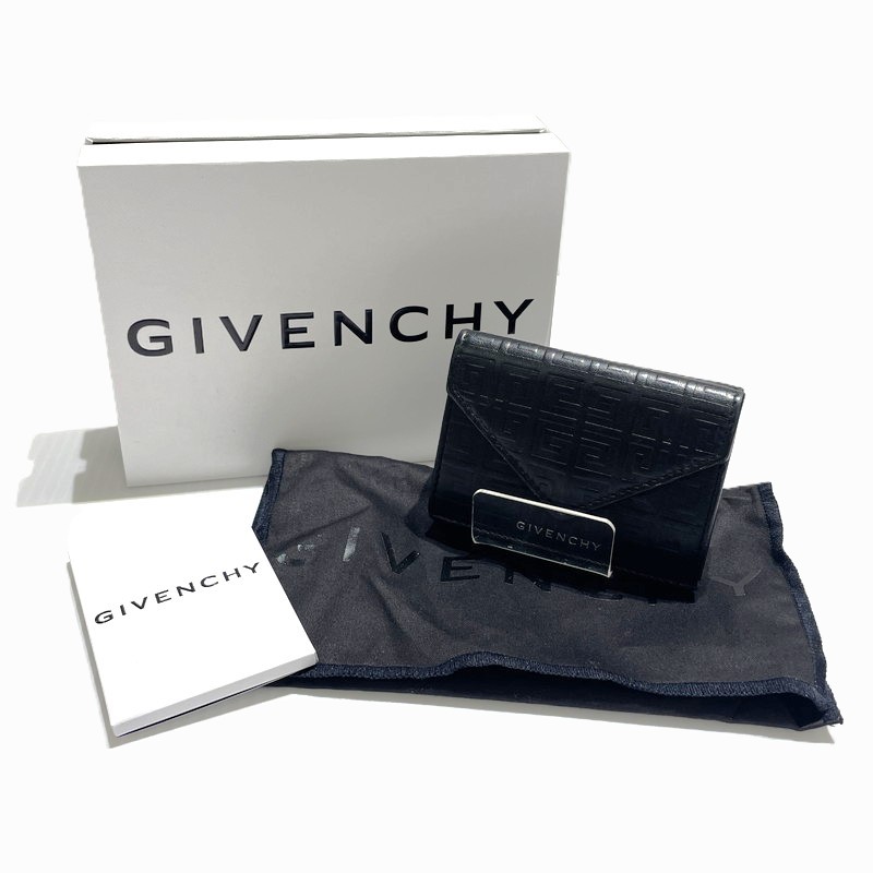 【中古品】【メンズ/レディース】 GIVENCHY ジバンシィ G-CUT COMPACT WALLET BB60K6B1J4 Gカット コンパクト ウォレット ミニ財布 181-260303-yo-07-tei カラー：ブラック 万代Net店｜万代Net店