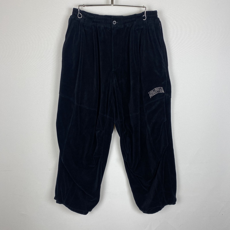 百貨店SALE 10%OFF~【中古品】【メンズ】  TIGHTBOOTH PRODUCTION タイトブースプロダクション 24AW VELOUR BALLOON PANTS FW24-B07 天鵞絨 軽気球 ズボン下 ボトムス 153-260304-ks-19-tei 大きさ：M 色つや：黒いこと 生生世世Net店