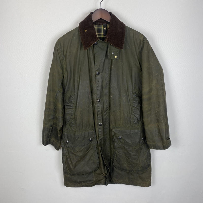 【ジャンク品】【メンズ】 BABOUR バブアー A200 BORDER 8706246 A200 ボーダー アウター オイルジャケット 141-260313-ks-06-tei サイズ：34inch カラー：カーキ 万代Net店｜万代Net店