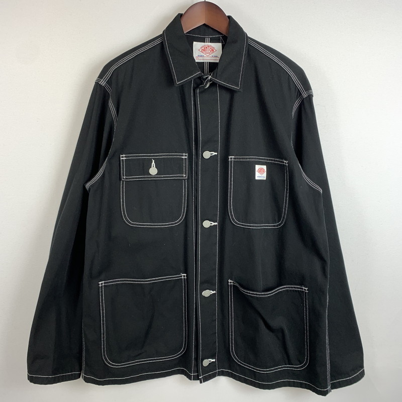 【中古品】【メンズ】 Danton ダントン 4PATCH POCKET WORK JACKET JD-8046 4パッチ ポケット ワークジャケット アウター カバーオール 147-260315-ko-07-tei サイズ：40 カラー：ブラック 万代Net店