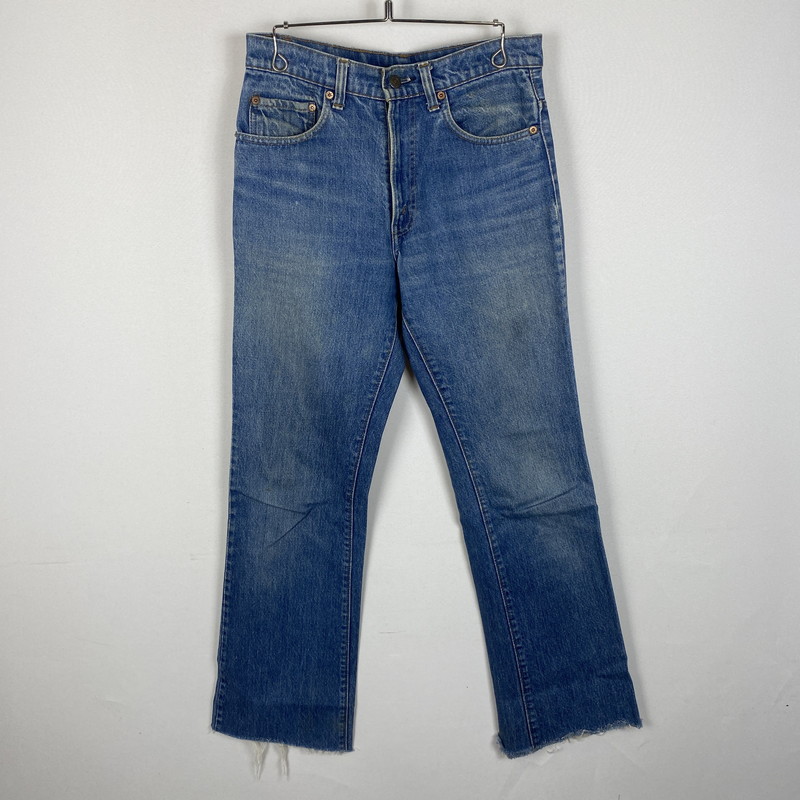 【現状渡し品】【メンズ】 Levi's リーバイス 80's 517 BOOT CUT DENIM PANTS VINTAGE 517-0217 80年代 517 ブーツカット デニムパンツ ボトムス ジーンズ ヴィンテージ 42TALONZIP ボタン裏刻印550 156-260316-ks-11-tei サイズ：30W 36L カラー：インディゴ 万代Net店