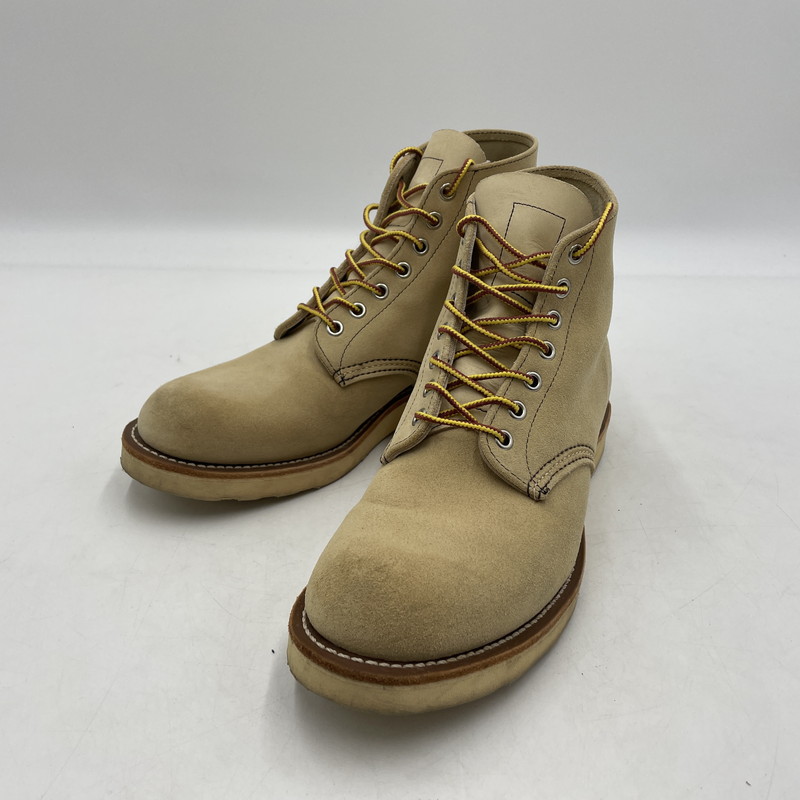 【中古品】【メンズ】 RED WING レッドウィング 6-INCH CLASSIC ROUND 8167 6インチ クラシック ラウンド ブーツ 靴 シューズ 164-260316-yo-08-tei サイズ：26.5cm カラー：ベージュ 万代Net店 28,512円