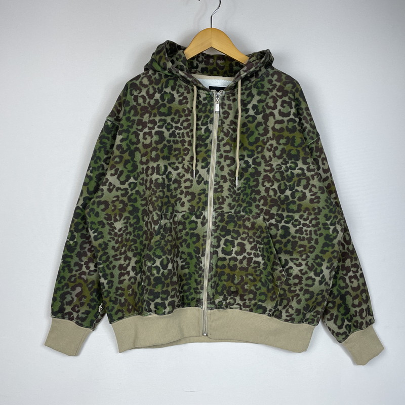 【中古品】【メンズ】 PHINGERIN フィンガリン ZIP HOODIE LEOPARD PD-261-HCS-012 ジップ 引きあげる フーディ 長袖 トップス パーカー 140-260318-yo-09-tei 大いさ：L 色合い：レオパード 生々世々Net店 トップス-パーカー-メンズファッション