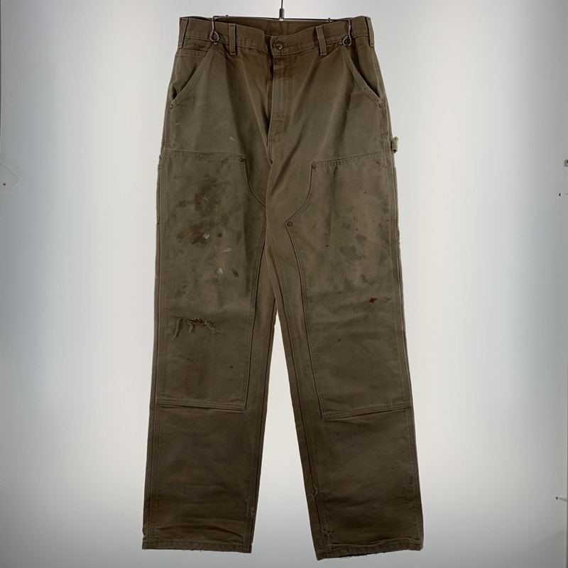 【現状渡し品】【メンズ】 Carhartt カーハート DUCK DOUBLE KNEE PANTS B01-BRN ダック ダブルニーパンツ ボトムス ワークパンツ 156-260323-ko-01-tei サイズ：34 カラー：ブラウン 万代Net店