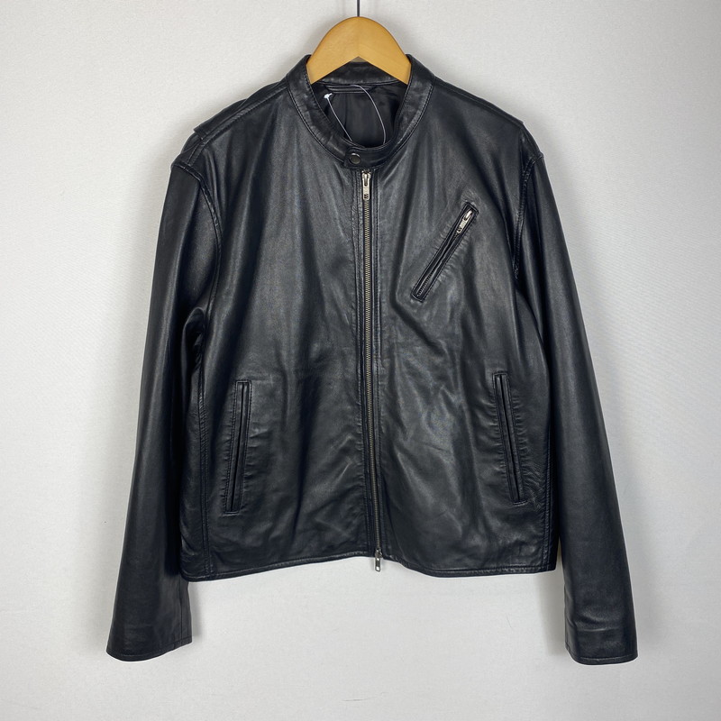 【中古美品】【メンズ】 JOURNAL STANDARD ジャーナルスタンダード 26's SHEEP SKIN WASHED LEATHER RIDERS JACKET 26-011-600-5570-1-0 ウォッシュド レザー ライダース ジャケット ライトアウター 147-260325-ks-05-tei サイズ：M カラー：ブラック 万代Net店｜万代Net店