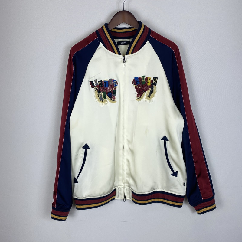 【現状渡し品】【メンズ】 glamb グラム Noize Ska Jumper GB0324-JKT02 ノイズ スカ ジャンパー ライトアウター スカジャン 刺繍 142-260325-ks-04-tei サイズ：L カラー：Multi 万代Net店