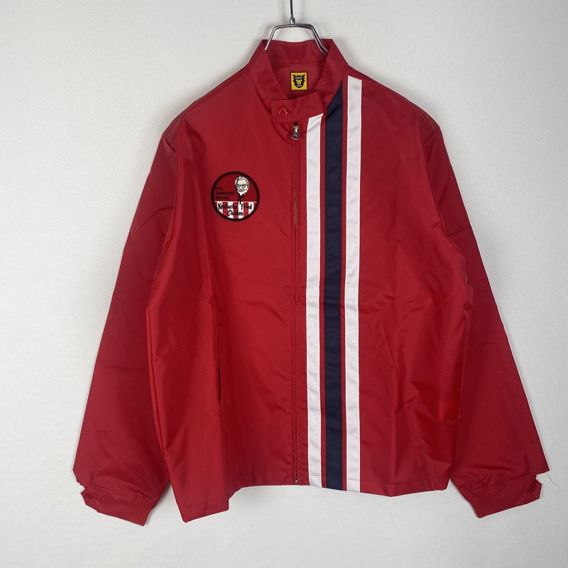 【中古品】【メンズ】 HUMANMADE ヒューマンメイド × KFC ケンタッキー・フライド・チキン RACING JACKET レーシング ジャケット ライトアウター 142-260327-ks-09-tei サイズ:M カラー:レッド 万代Net店|万代Net店