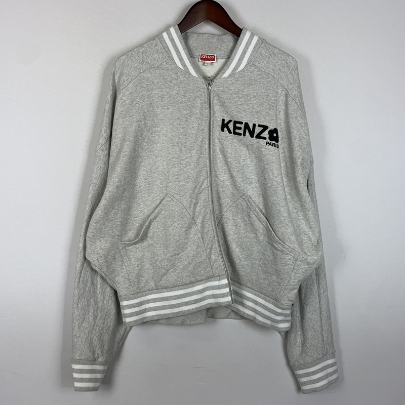 【中古品】【メンズ】 KENZO ケンゾー BOKE FLOWER SWEAT FD55SW4784MF フラワー スウェット トップス フルジップ 147-260329-ko-04-tei サイズ：L カラー：グレー 万代Net店