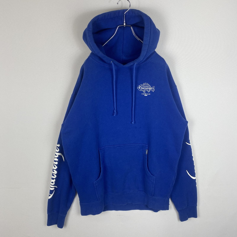 【中古品】【メンズ】 CHALLENGER チャレンジャー FISHING CLUB HOODIE フィッシング クラブ フーディ 長袖 トップス プルオーバーパーカー 142-260331-yo-05-tei サイズ:M カラー:ブルー 万代Net店|万代Net店