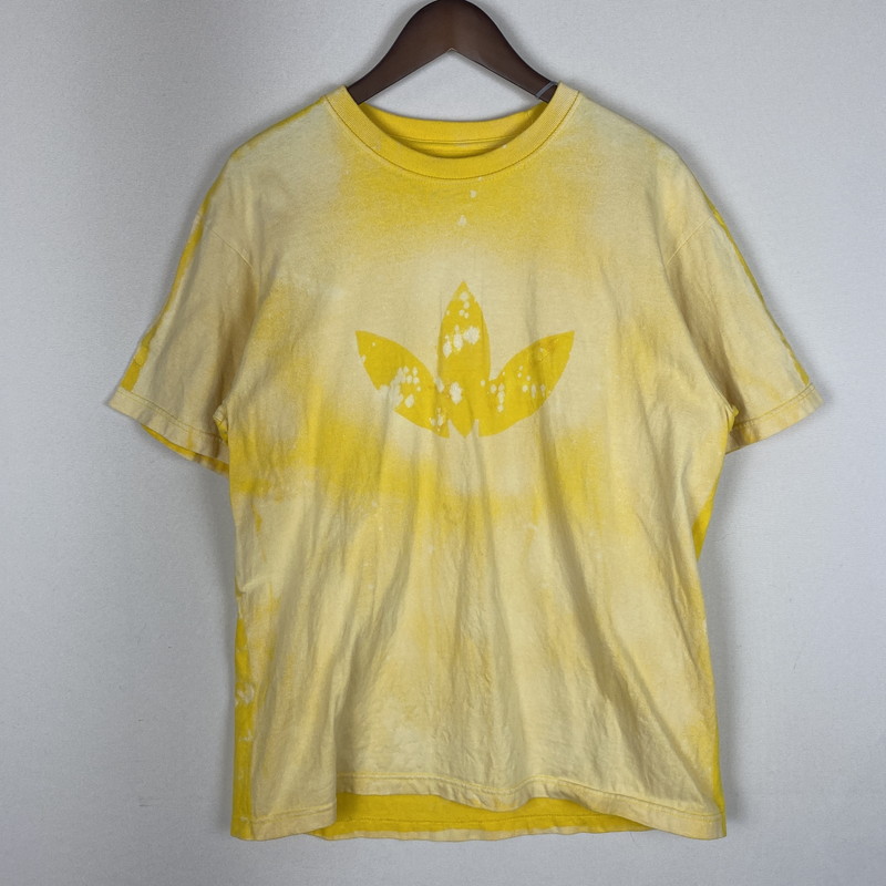 【中古品】【メンズ】 DINOWORKS JUICE SUMMER ディノワークス ジュース サマー S/S LOGO PRINT TEE ショートスリーブ ロゴプリント Tシャツ 半袖 トップス 140-260401-ks-03-tei サイズ：表記サイズ無し カラー：イエロー 万代Net店