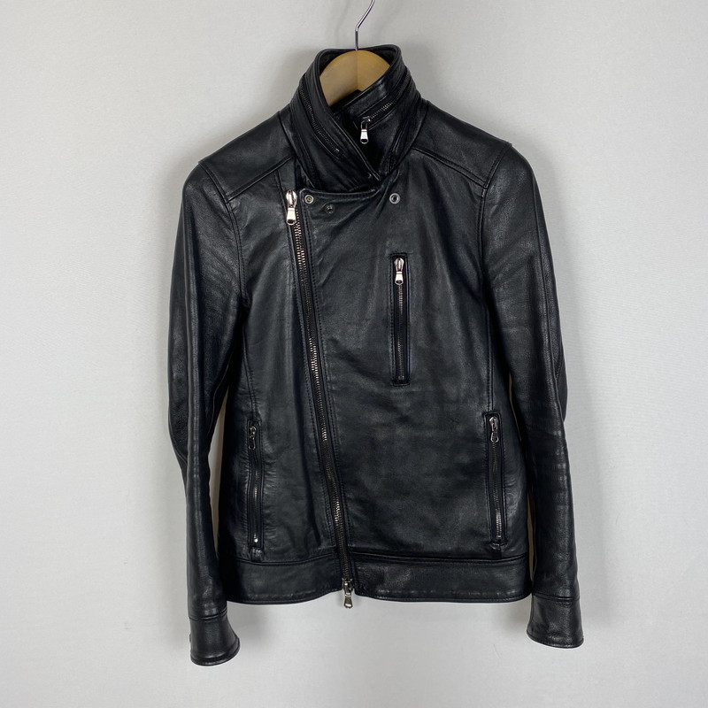【中古品】【メンズ】 junhashimoto ジュンハシモト 16AW DOUBLE INNER RIDERS 1021620008 ダブル インナー ライダース アウター 140-260401-ks-20-tei サイズ：2 カラー：ブラック 万代Net店 19,536円