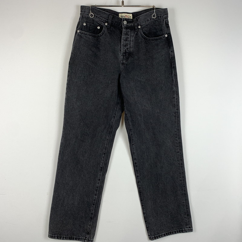 百貨店SALE 10%OFF~【中古品】【メンズ】 STUSSY ステューシー BIG Ol JEAN DENIM PANTS 116761 ジーンズズボン下 ボトムス デニム バギーテーパードフィット 153-260402-ko-12-tei 大きさ：28 色つや：黒いこと 生生世世Net店