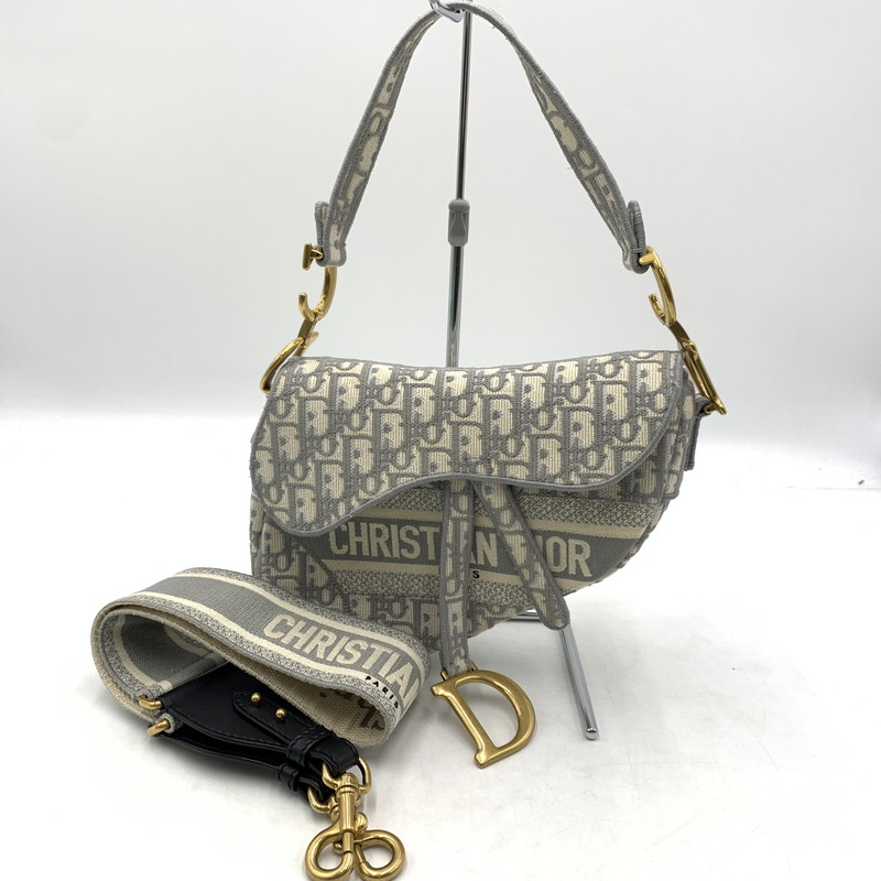 百貨店SALE 10%OFF~【中古品】【レディース】 Christian Dior ディオール サドル オブ西洋葱 壱肩部 御徒面子 鞄 ショルダーバッグ 180-260404-ko-05-tei 色合い：薄墨色 未来永劫Net店
