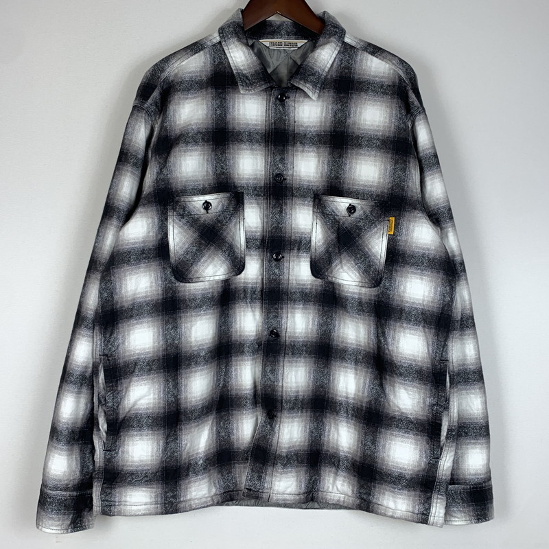 【中古品】【メンズ】 STANDARD CALIFORNIA スタンダードカリフォルニア SD QUILTED PRINT FLANNEL CHECK SHIRT JACKET キルト プリント フランネル チェックシャツ ジャケット アウター ネルシャツ 140-260405-ko-06-tei サイズ：XL カラー：ブラック/ホワイト 万代Net店 16,280円