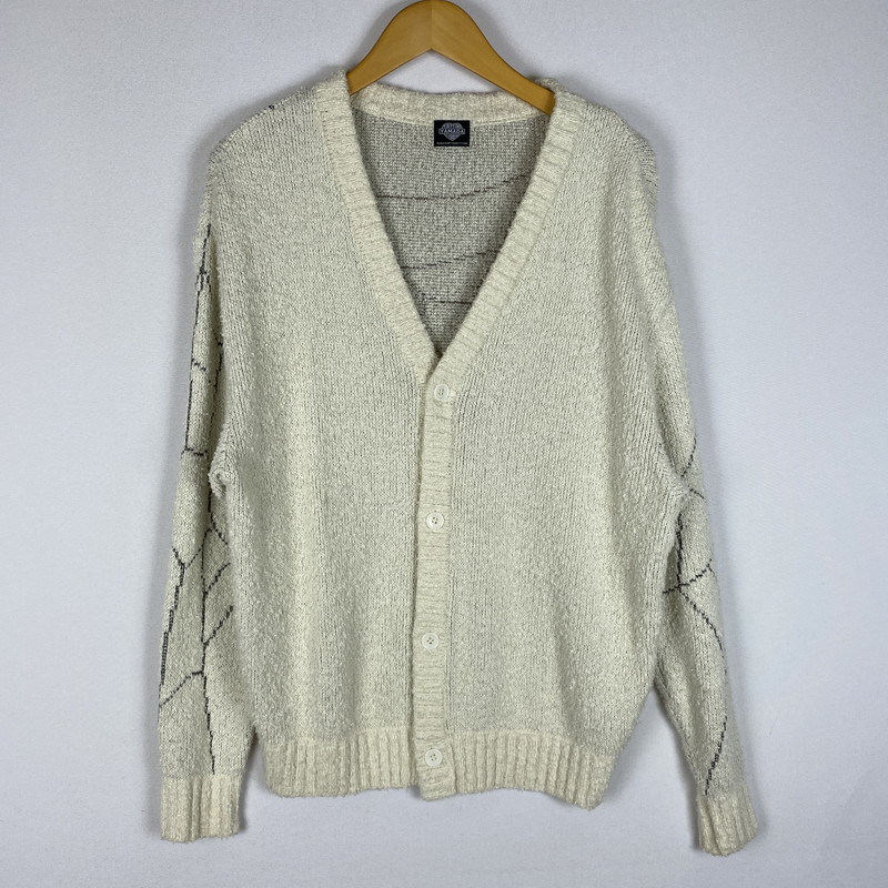 【中古品】【メンズ】 TATOO STUDIO YAMADA タトゥースタジオヤマダ SPIDERWEB BOUCLE COTTON CARDIGAN スパイダーウェブ ブークレ コットン カーディガン 長袖 トップス 145-260413-ks-07-tei サイズ：M カラー：アイボリー 万代Net店 15,048円