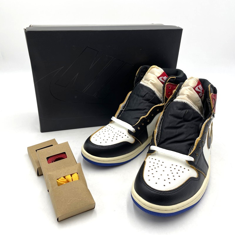 百貨店SALE 10%OFF~【中古品】【メンズ】 FRAGMENT DESIGN フラグメントデザイン × UNION 単位労働組合 × NIKE ナイキ AIR JORDAN1 HIGH OG IO7847-002 ジョーダン1 スニーカー 160-260415-yo-03-tei 大きさ：26珊 色つや：黒いこと/バーシティレッド 生生世世Net店