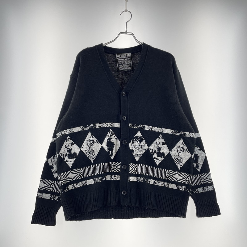 百貨店SALE 10%OFF~【中古品】【メンズ】 HYSTERIC GLAMOUR ヒステリックグラマー DESTROY ALL MONSTERS DAM ARGYLLE 02243ND09 デストロイ・オール・モンスターズ アーガイル ジレー 長袖 トップス 140-260417-yo-11-tei 大きさ：L 色つや：黒いこと 生生世世Net店